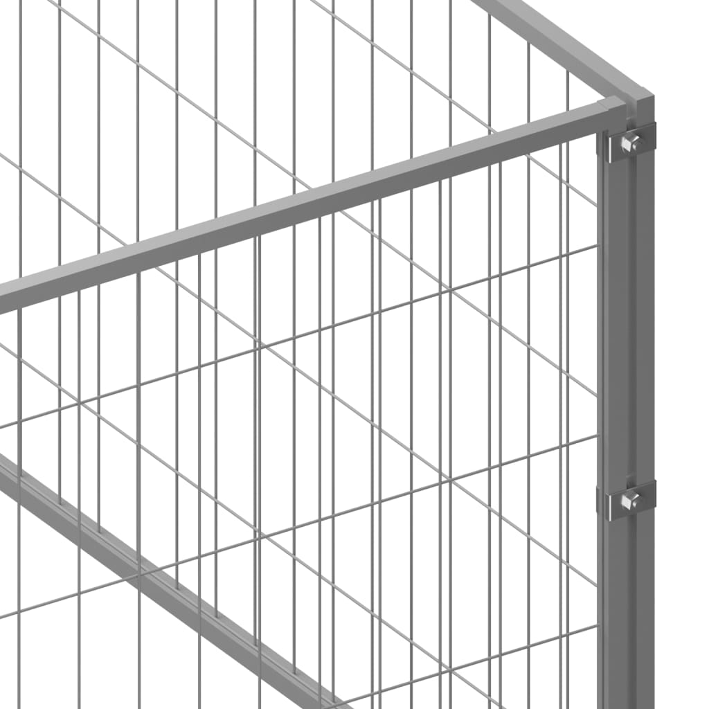 NNEVL Dog Kennel Silver 42 m² Steel