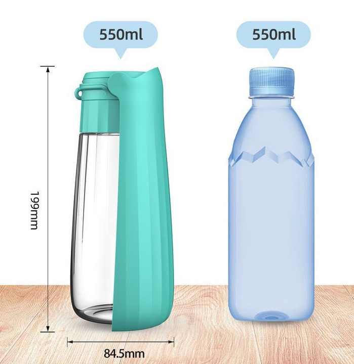 NNEDSZ Pink Portable Dog Water Bottle - Leak-Proof Travel Pet Hydration Solution