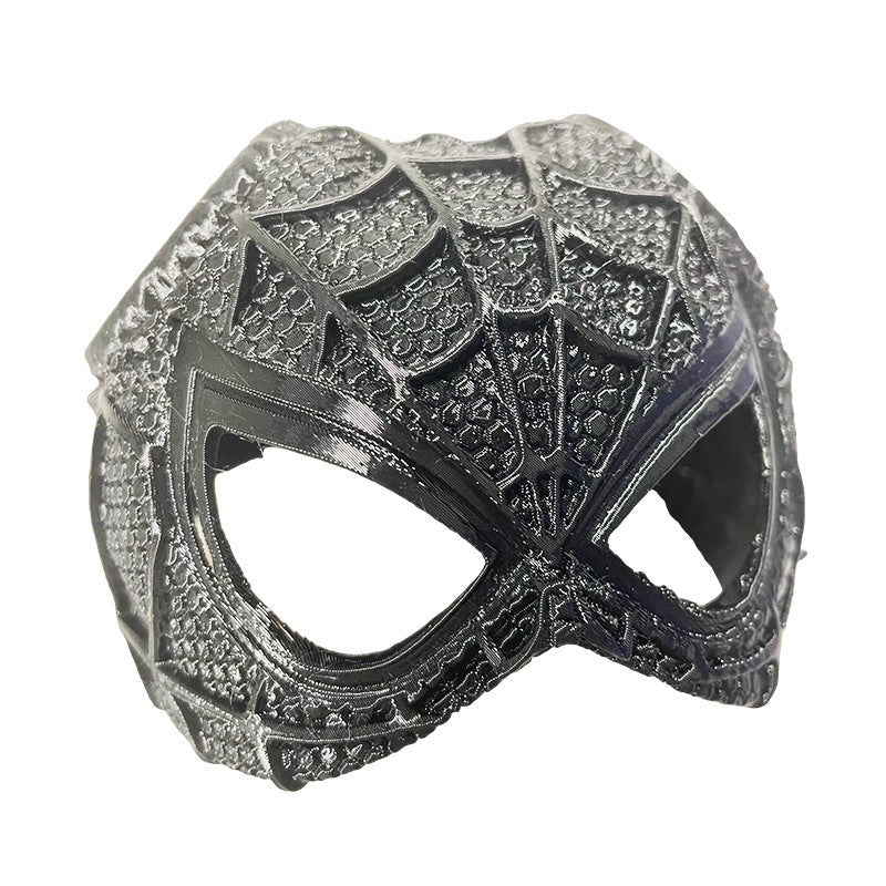 NNEDSZ Size M Black And Red Stitching DIY 3D Printed Spider-Man Cat Mask - Mini Decorative Half-Face Mask for Pets
