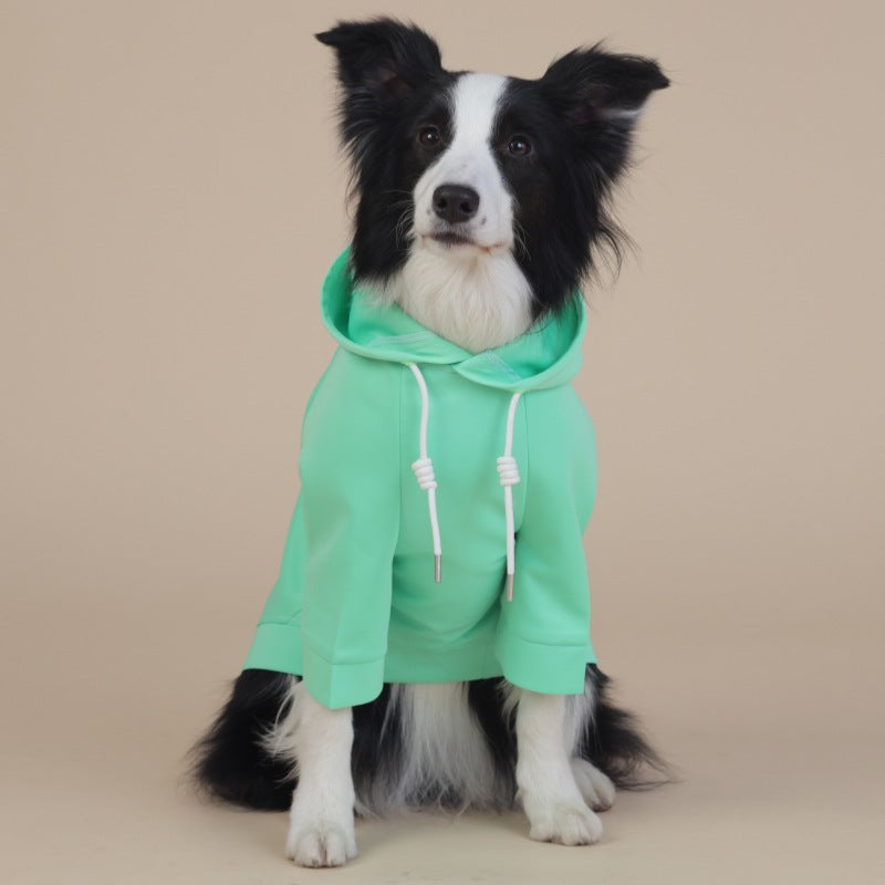 NNEDSZ 9XL Green Cute Dog Hoodie with Adjustable Drawstring - Available in Various Sizes