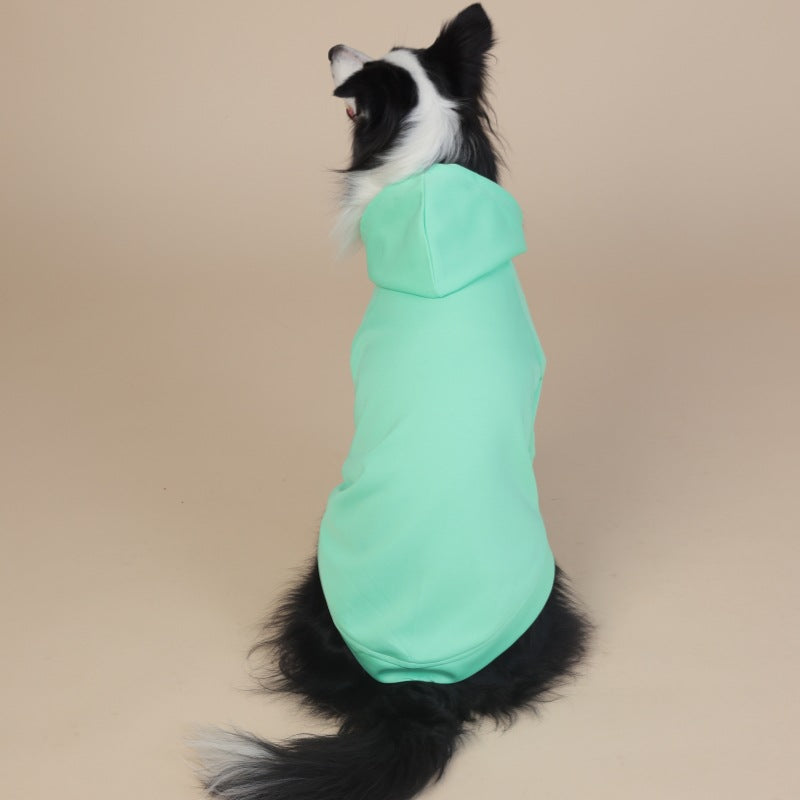 NNEDSZ 9XL Green Cute Dog Hoodie with Adjustable Drawstring - Available in Various Sizes