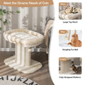 NNECW Modern Cat Tree Tower for Kittens with Large Plush Perch for Indoor Beige